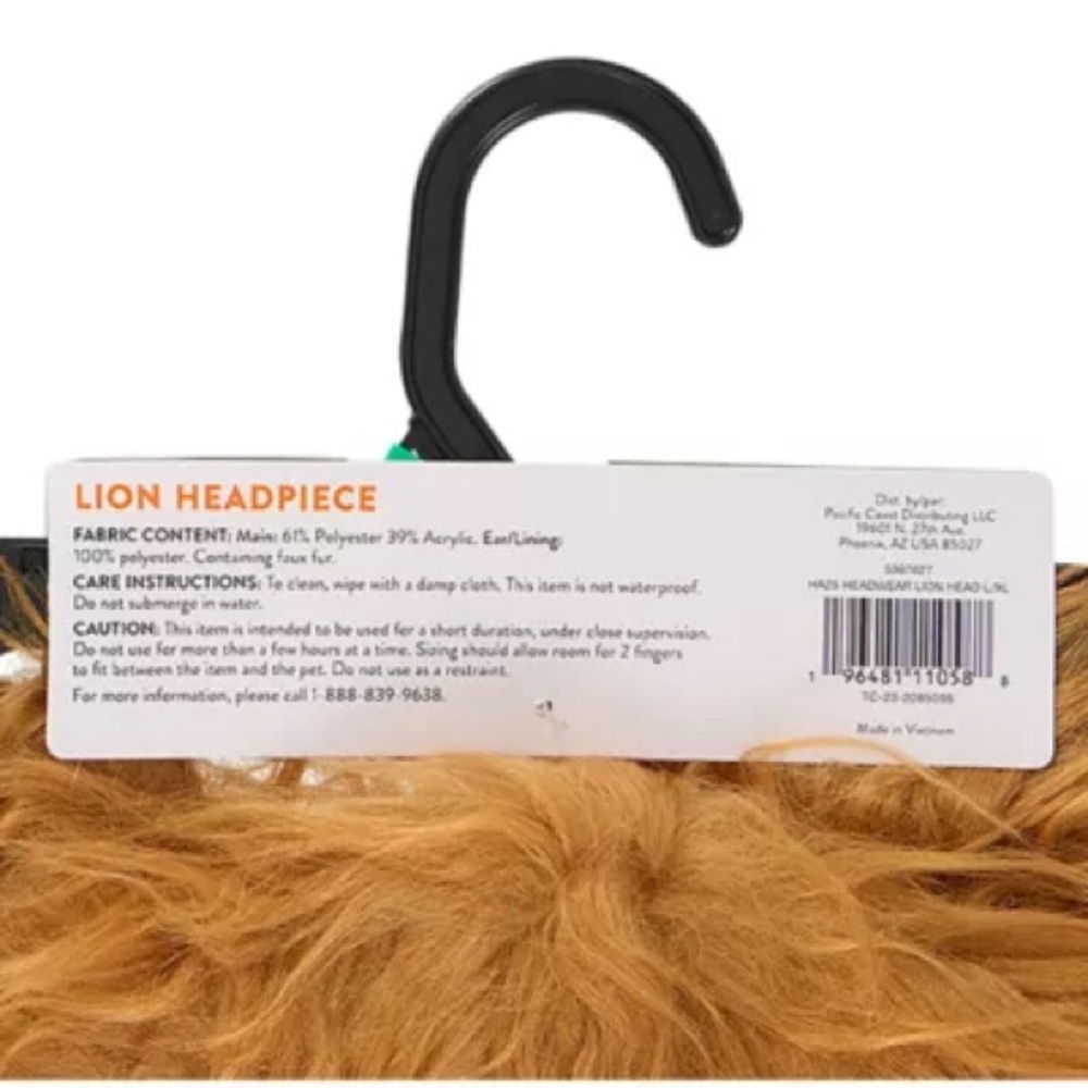 PetSmart Thrills & Chills Lion Mane Pet Costume Dog Cat Headpiece L/XL - Picture 6 of 6